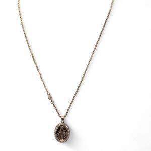 Jaclyn Roxanne Jaclyn Hill Gold Tone Mary Coin Medallion Pendant Necklace